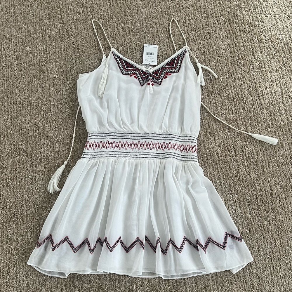 Free People White Fit and Flare Summery Sun Dress